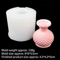 Mini pineapple texture vase silicone mold for resin or gypsum with B1027 finished product - 1# B1027 Transparent