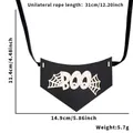 Bandana per animali Halloween con scritta BOO glitterata e motivo ragnatela - Taglia unica / Stile Lettera Boo