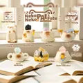 Siamese cat energy crystal blind box resin figures with warm white wood texture - 1244-8 Lucky Cat Energy Series Set of 6 / Full Box Set