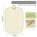 Green large food-grade cutting board with antibacterial surface for baby food - Green Large Cutting Board