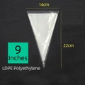 Thickened 9-inch LDPE pastry bag for cake decorating, dimensions 14x22cm with 5-thread density - Bag / S / Clear