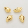 18K gold-plated mango fruit pendants with cubic zirconia for DIY jewelry making - Style 10 Mango