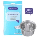 Pack of 100 fine mesh kitchen sink strainers for debris filtering and clog prevention - 100 PCS Non-Drawstring