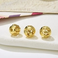 Macro view of gold hollow fish pattern beads for DIY jewelry making accessories - Style 12