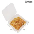 Pack de 200 cierres de mariposa dorados para pendientes en caja de plástico - Aprox. 200 uds/caja / Dorado