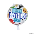 18-inch white round foil balloon with Happy Father's Day print and beer mug detail - 18 Inch English All-in-one Father's Day