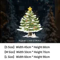 Green Christmas tree window sticker with bunny doll and star for mall glass decoration - Small [45*60CM]