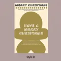 Golden gingerbread man Christmas gift wrapping paper with minimalist Merry Christmas text - Style D (Gingerbread Man) / 29*43cm