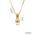 18k gold plated stainless steel balloon pendant necklace with 23mm height and 40+5cm chain - I Gold
