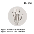 White silicone Halloween skeleton hand mold for DIY chocolate and fondant decorations - Style 6 Skeleton Hand Mold (Grey)