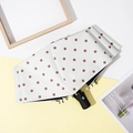 Ombrello pieghevole automatico color crema a pois marroni per sole e pioggia stile coreano - Automatico Bianco Pois Caffè