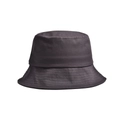Detail shot of the durable dark charcoal cotton canvas texture on this sun bucket hat - Adult Head Circumference: 56-60CM / Dark Coffee