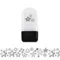 Détail d'un stylo tampon à rouleau motif étoile créant des bordures déco pour scrapbooking - Gypsophile Géométrique