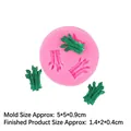 Molde de silicona verdura con formas de espárragos de fondant para decorar pasteles - 5# Serie de Verduras / Rosa