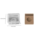 DIY Halloween pumpkin resin mold, white silicone base with dimensions and brown sample - Square Candle Holder - Base