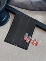 Christmas nail art stickers YT 66 with red plaid patterns and cherry designs on tips - Striped Style (YT66)