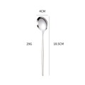 Polished silver 304 stainless steel dinner spoon with 18.5cm length and 4cm width - Silver Medium Spoon