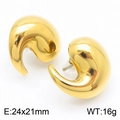 Orecchini a virgola in oro 18 carati con finitura lucida e dimensioni di 24x21 mm - Oro (KE112398-WGJD)