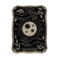 Vintage Tarot Emaille Pin Der Magier mit Sonne und Mond Details in Gold und Schwarz - Magier