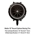 18-inch black checkered racing tire foil balloon for grand prix party decorations - Matte 18-inch Round Balloon (Racing Tire)
