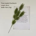 Kunstmatige 30cm groene dennentak voor kerstboomdecoratie en bloemstukken - 3-kops dennentak