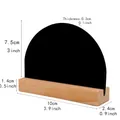 Mini semi-circular wooden chalkboard sign with a natural rectangular base for tabletop decor - Small Semicircle