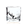Ins style twisted glass whisky tumbler with transparent irregular ripple texture - 190ml / Transparent Twist Cup