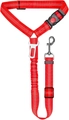 Ceinture de sécurité rouge pour chien en nylon avec bandes réfléchissantes - Rouge