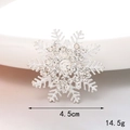 Macro detail of silver snowflake charm with sparkling rhinestones, 4.5cm size - Snowflake (Silver)