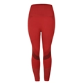 Rote, nahtlose High-Waist-Yogahose mit geometrischen Texturen und Lasercut-Belüftung - S / Rot