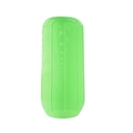 Stretchable lime green silicone leakproof sleeve for travel toiletry bottles - 1st Gen (Cylindrical) / Green