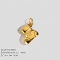 14K gold-plated stainless steel Christmas stocking charm pendant for DIY jewelry making - Christmas Sock
