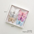 Set of 6 double-layer sequin butterfly hair clips in mixed colors for Christmas decor - Colorful Butterfly Set-C (6 Pcs Set)