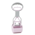 Pink and gray portable pet pooper scooper with ergonomic handle and spring-loaded jaw - Small size Taro Purple