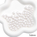 Weiße 7x9mm ovale ABS-Perlen für handgefertigten Schmuck und DIY-Bastelarbeiten - Stil 56 Ovale Perle 7x9mm Weiß 20 Stk./Packung