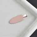 Matte pink acetate hair clip with rose gold metal base 6cm x 1.9cm size detail - 1# 6cm Light Pink Lacquer