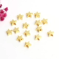 Perline distanziatrici a stella dorata in oro 14K per la creazione di gioielli fai da te - Stella 5mm / Placcato Oro 14K