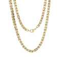 Heren goudkleurige Byzantijnse ketting van roestvrij staal met stevige karabijnsluiting - 45cm / Goud