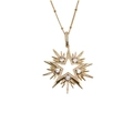 Elegant gold-plated star pendant necklace featuring sparkling clear cubic zirconia stones - 40+5CM Bead Chain