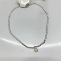 Collier en perles d'argent avec pendentif perle blanche naturelle et chaîne d'extension - Blanc (105# Collier)