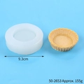 9.3cm round silicone mold for waffle and tart baking with scalloped edge texture - Tart Shell-50-2653-D