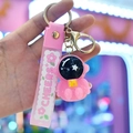 Pink cartoon astronaut keychain with light and translucent cheers silicone hand strap - Light-up Astronaut [Pink]
