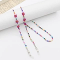 Colorful beaded eyewear chain with floral accents and lobster clasps for glasses - Boho Multi-color Flower