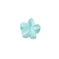 Pinza per capelli a forma di fiore di plumeria azzurro opaco con finitura color pastello - Blu Chiaro Opaco