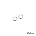 Stainless steel open jump ring 0.9x6mm silver finish for DIY jewelry making - Jump Ring 0.9x6mm Steel Color (approx. 26 pcs/Pack)