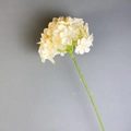 Lifelike single stem cream hydrangea artificial flower for wedding and home decor - Champagne