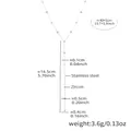 Silver stainless steel Y-shaped necklace with heart charms and zircon stones detail - Steel Color Heart Y-Shaped Zircon Necklace