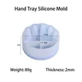 Molde de silicona para bandeja de mano para joyas de resina con medidas precisas - Molde de Silicona para Bandeja de Palma de Mano