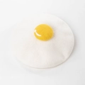 Cute white wool felt beret with creative yellow poached egg 3D decorative design - M (56-58cm) / White/Fried Egg