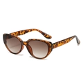 Lunettes de soleil œil de chat tendance avec monture écaille et verres dégradés marrons - Monture Léopard Verres Dégradés Thé